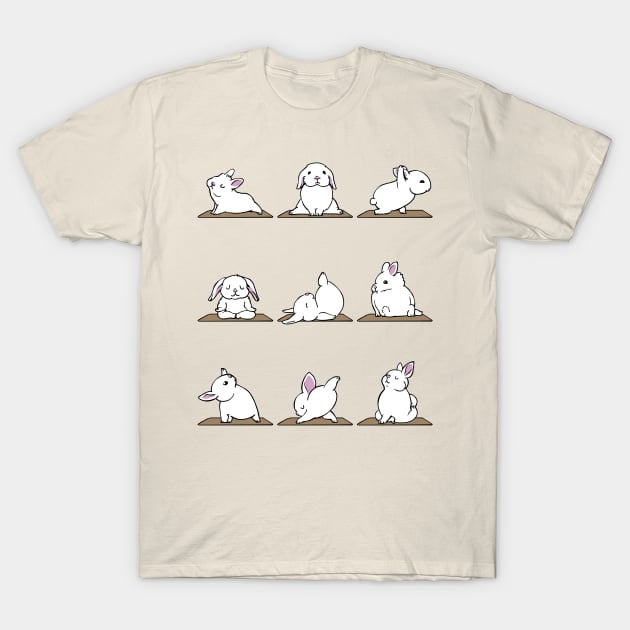 Bunnies yoga T-Shirt by huebucket